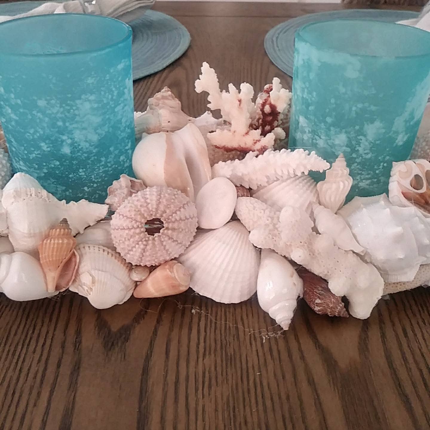 Seashell Centerpiece,coastal Candle Holder,coastal Beach Decor, Custom ...