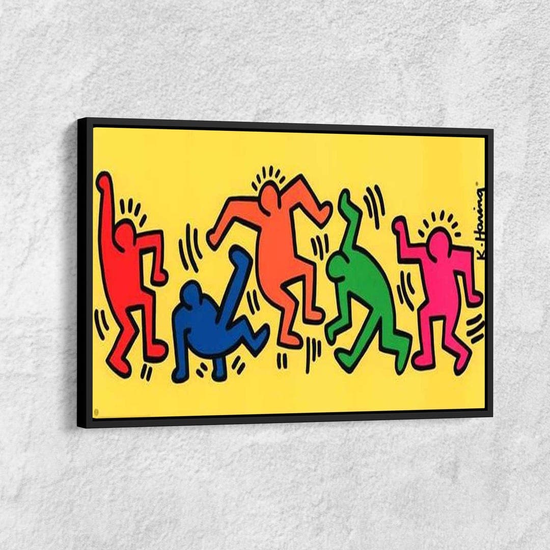 Keith Haring Dancing People Canvas Art, Stretched/framed - Etsy