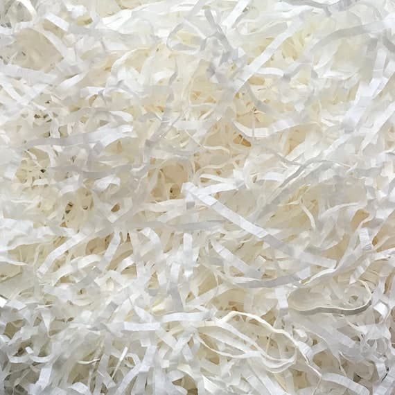 Shredded Paper InsideMyNest Ivory Shredded Tissue Paper Cream Shred Box ...