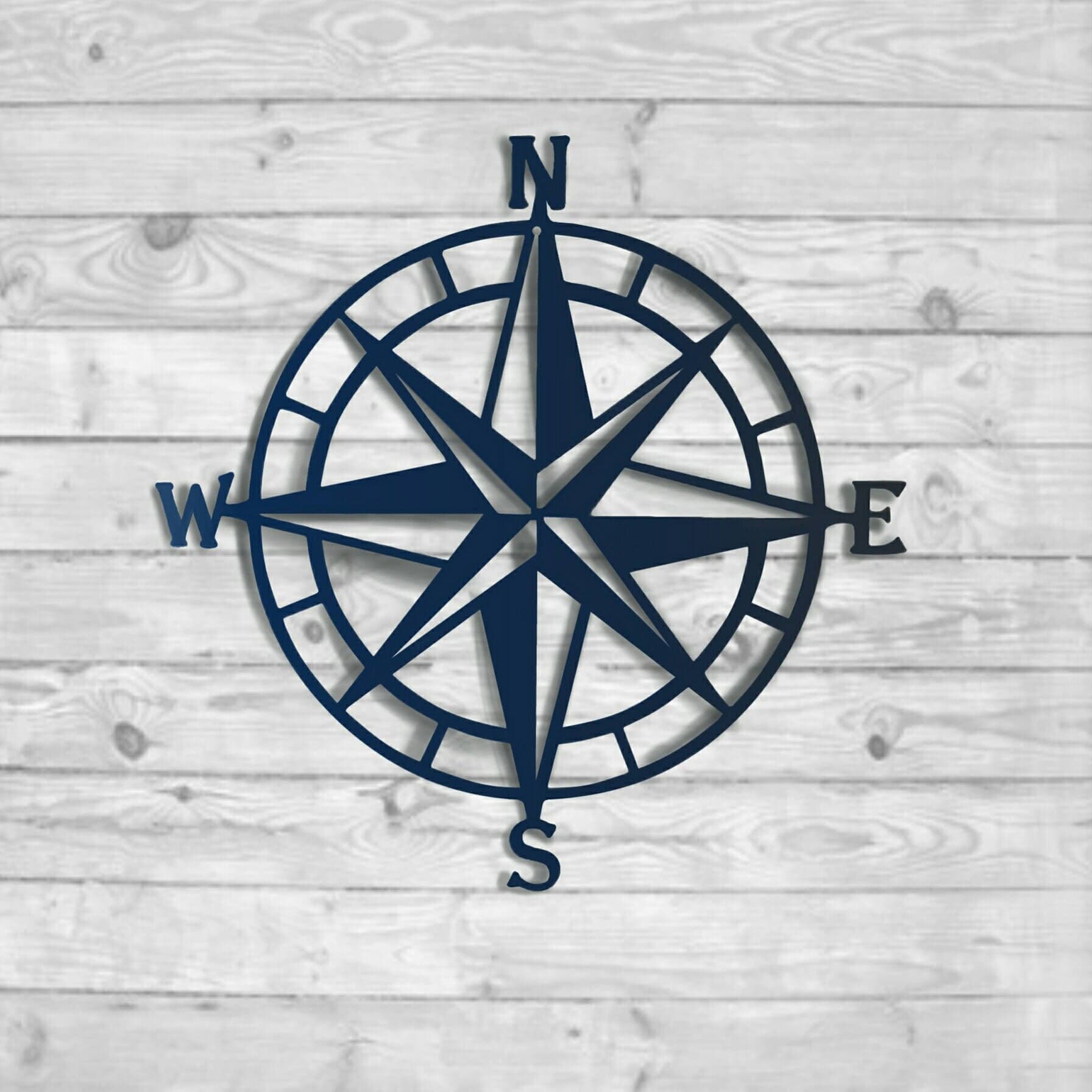 Compass Rose Metal Wall Art Nautical Compass Nautical Wall | Etsy