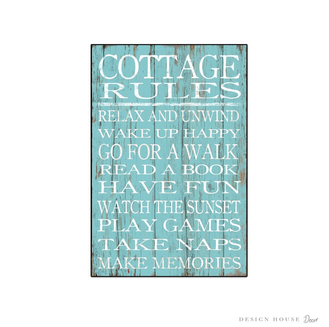 Cottage Rules Wooden Sign Cottage Signs Cottage Wall Art - Etsy