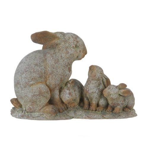 Rabbit Family Statue | Family statue, Garden statues, Concrete garden