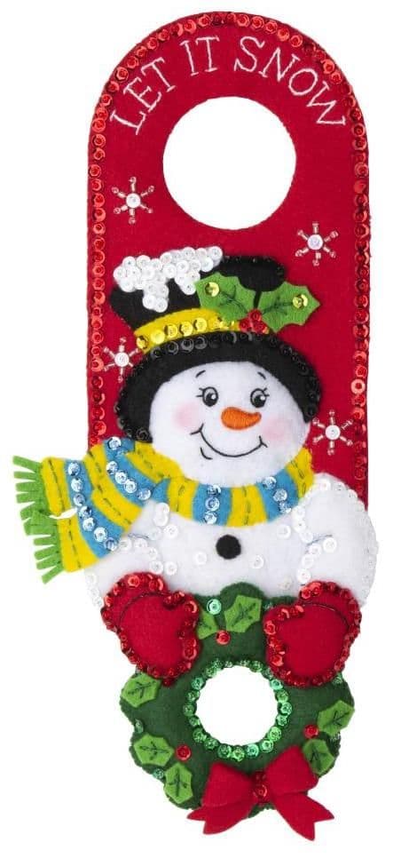 True North Felts Seasonal Greetings Door Sign