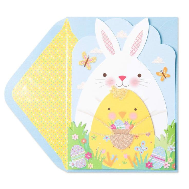 PAPYRUS Greeting Cards EASTER Bunny Multi Fold Decorative Handmade Sealed