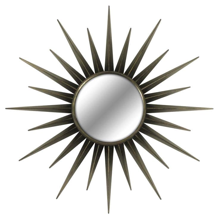17in - Bronze Starburst Accent Mirror - At Home | Starburst mirror ...