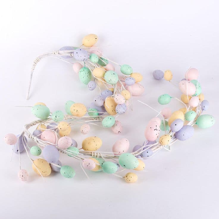 Artificial Pastel Easter Egg Garland - Garlands - Floral Supplies ...