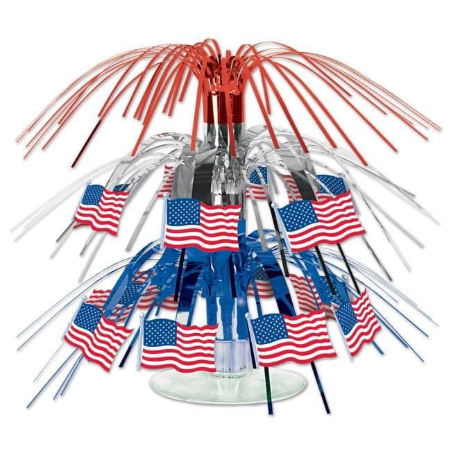 American Flag Mini Cascade Centerpiece | Patriotic tableware, Party ...