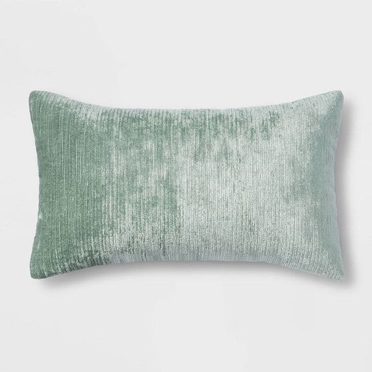 Velvet Rib Textured Throw Pillow - Threshold™ | Green throw pillows ...