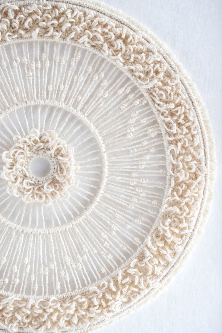 Mandala Fiber Art Round Macrame Wall Hanging Large Wall Art Circle ...