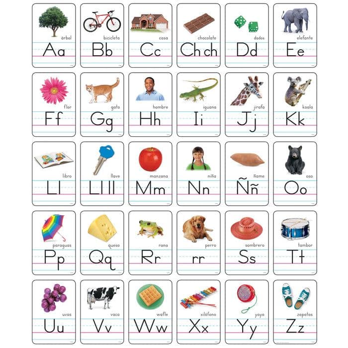Cartas del abecedario con fotos Manuscrito Zaner-Bloser (Spanish ...