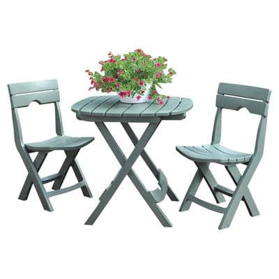 Adams Quik-Fold 3 Piece Bistro Set | Outdoor patio furniture sets ...