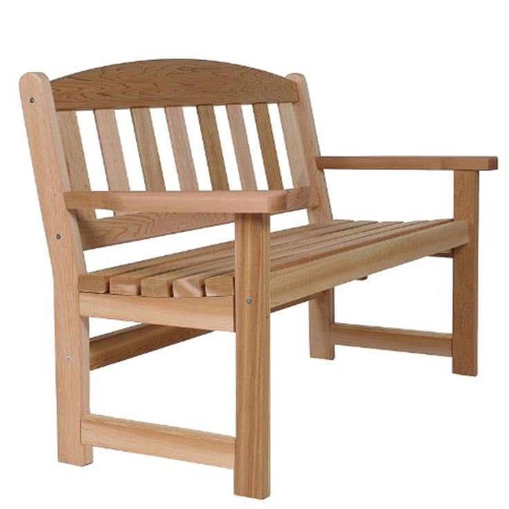 Cedar Garden Bench Natural Wood Outdoor Seating - All Things Cedar ...