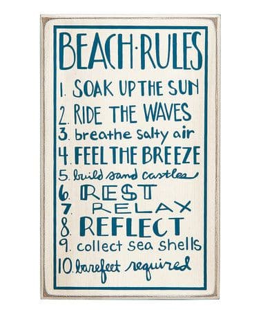 Primitives by Kathy Beach Rules Box Sign | zulily | Beach rules, Beach ...