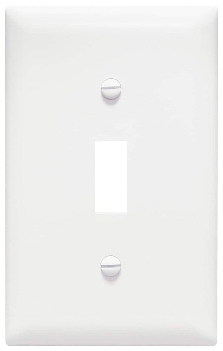 Pass & Seymour/Legrand 1-Gang Midsize Toggle Wall Plate, White ...