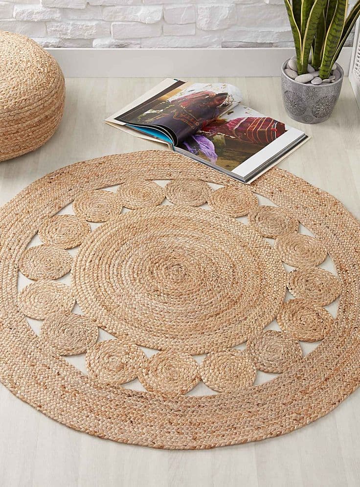 Braided jute rug 120 cm round | Simons Maison | Area Rugs & Mats ...