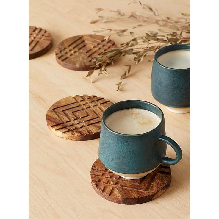 Geo Cutout Coasters Set of 4 - Danica Collection at Simons Maison