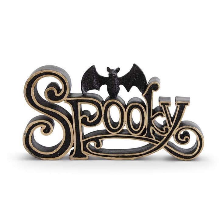 Spooky Tabletop Sign with Bat | Tabletop signs, Spooky signs, Halloween ...