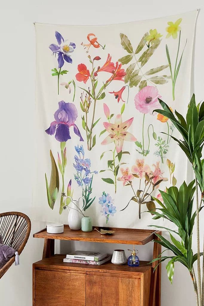 West Elm Botanical Floral Tapestry