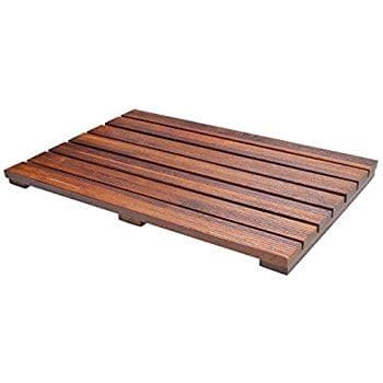 Bambüsi Premium Bamboo Bath Mat - Foldable Wood Shower Mat for Easy ...