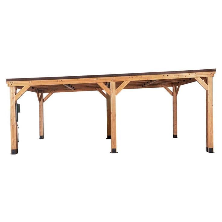 Backyard Discovery Kingsport 20 ft. x 12 ft. x 8 ft. All Cedar Wood ...