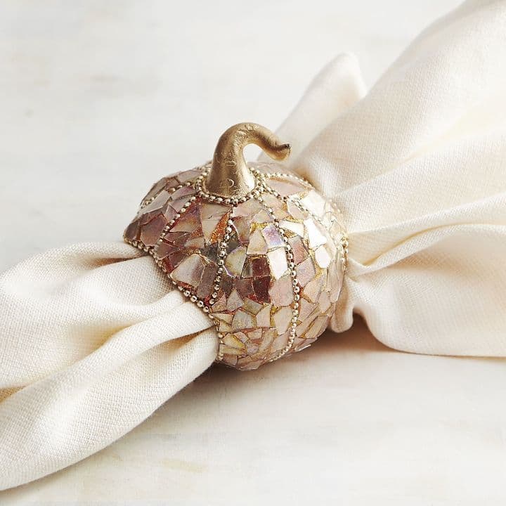 Pier 1 Imports Mosaic Pumpkin Napkin Ring | Fall halloween decor ...