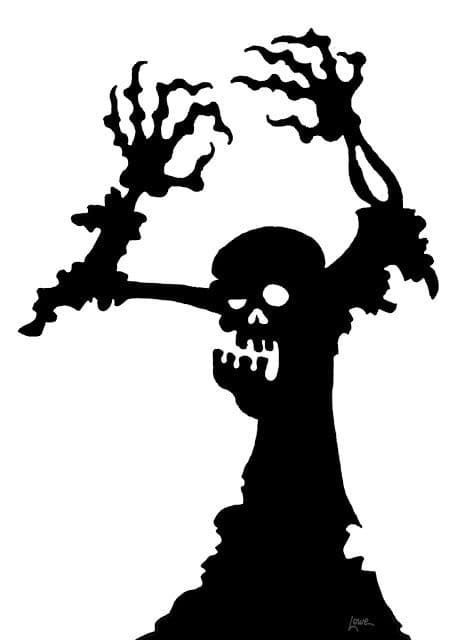 Get into the Halloween spirit with Zombie Window Silhouette Printables!