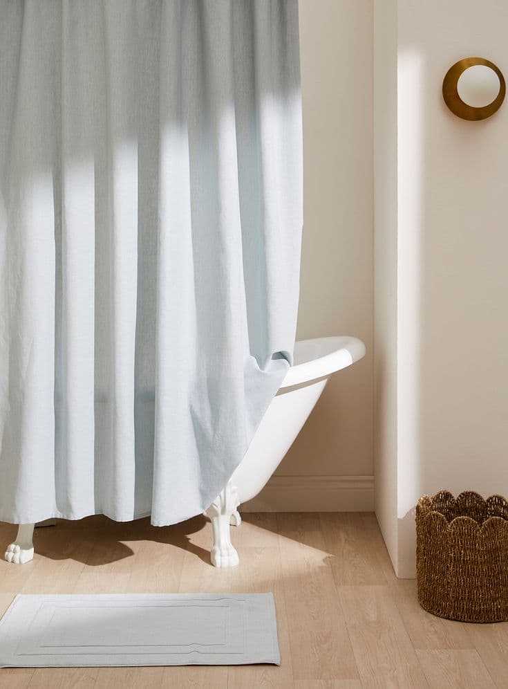 Simons Maison - Touch of linen shower curtain (Home, Blue)