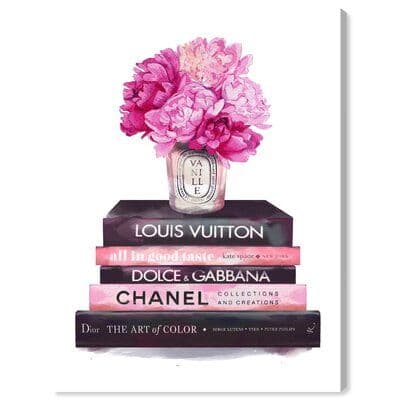 Oliver Gal 'Fashion Base Books' Graphic Art on Canvas Size: 32" H x 24 ...