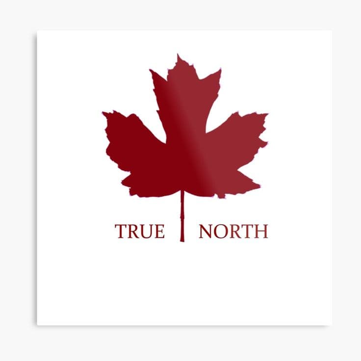"True North Red Maple Leaf " Metal Print for Sale by Star58