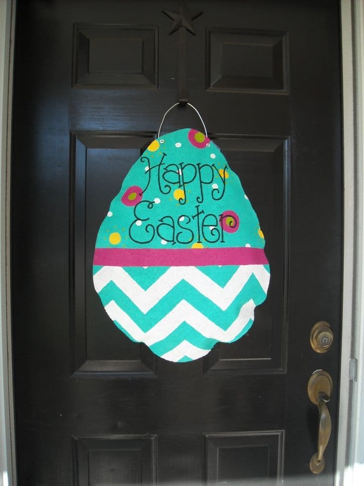 Bright, Chevron Easter Egg Door Hanger | Door Decor | Pinterest ...
