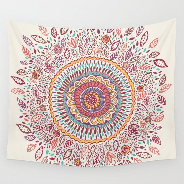 Sunflower Mandala Wall Tapestry by janetbroxon | Society6 | Tapestry ...