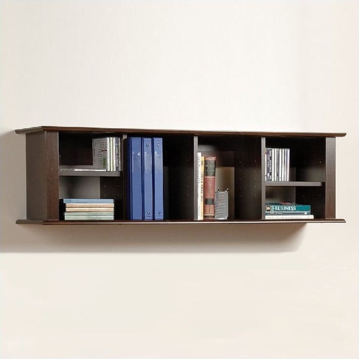 Prepac Wall Hanging Hutch in Espresso Finish in 2025 | Wall mounted ...