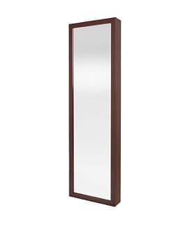 Plaza Astoria Over The Door/Wall-Mount Jewelry Armoire with Full Length ...