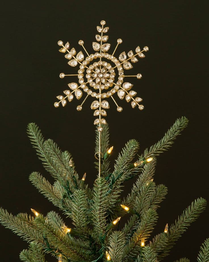 Antiqued Snowflake Tree Topper | Balsam Hill | Tree toppers, Christmas ...