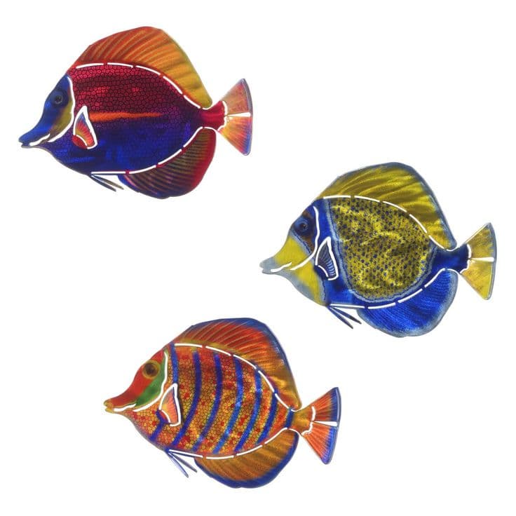 Next Innovations Angelfish Wall Art - Set of 3 | Metal tree wall art ...