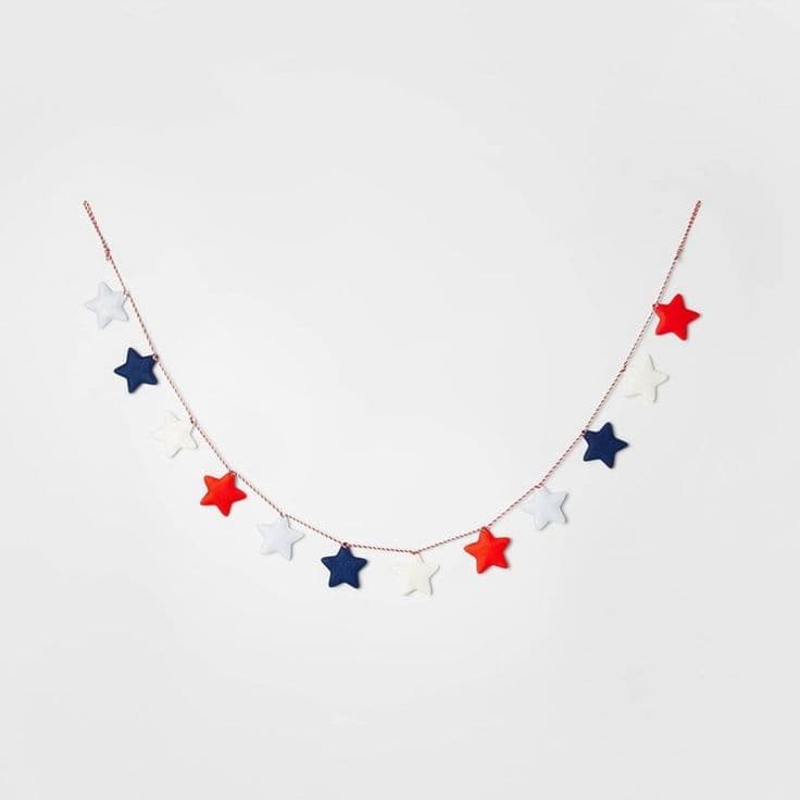 Red, White and Blue Star Garland DIY