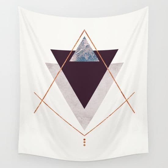 PLUM COPPER AND BLUSH GEOMETRIC Wall Tapestry on #society6 COPPER, GOLD ...
