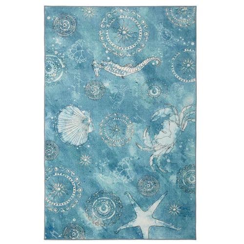Mohawk® Home Prismatic Coastal Splash EverStrand Rug | Aqua area rug ...