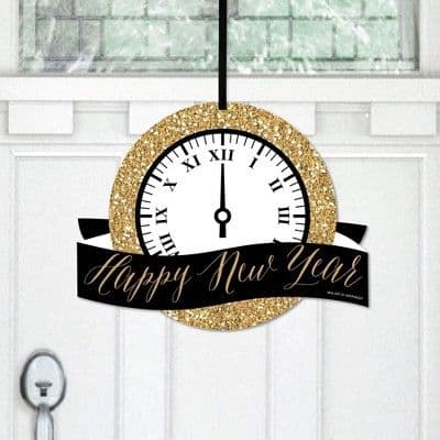 Big Dot of Happiness New Year's Eve - Gold - Hanging Porch New Years ...