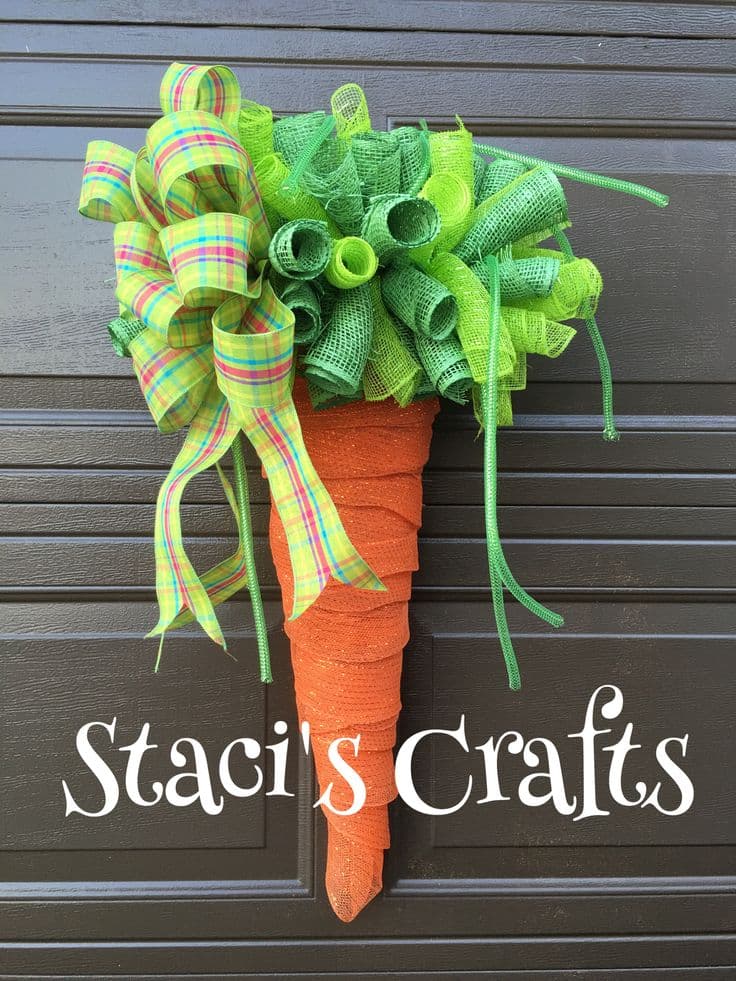 Carrot Wreath | Easter diy, Easter spring, Easter wreaths