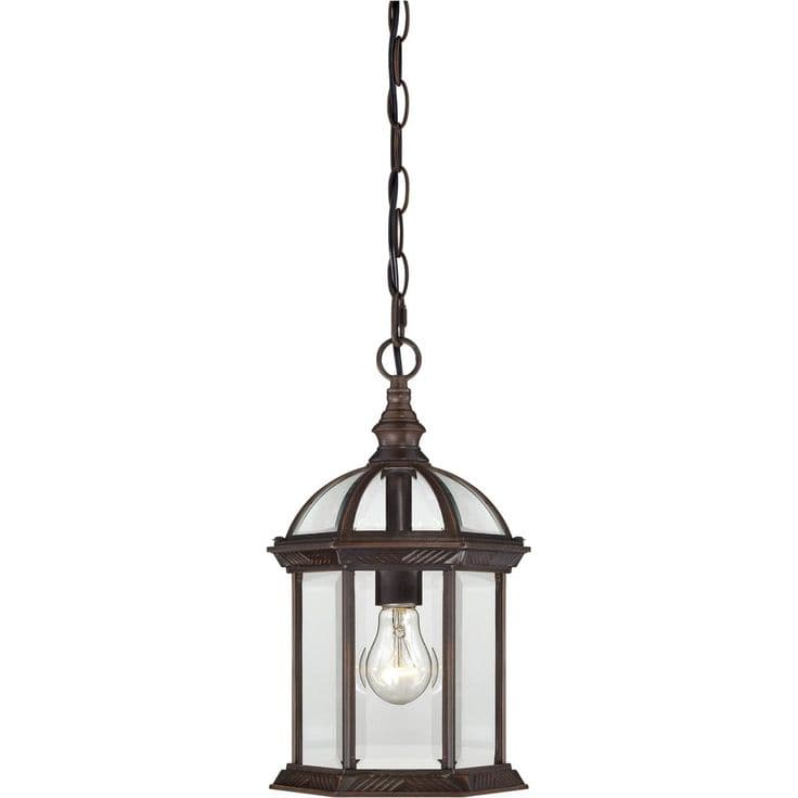 Boxwood 1 Light 8 inch Rustic Bronze Outdoor Hanging Lantern | Outdoor ...