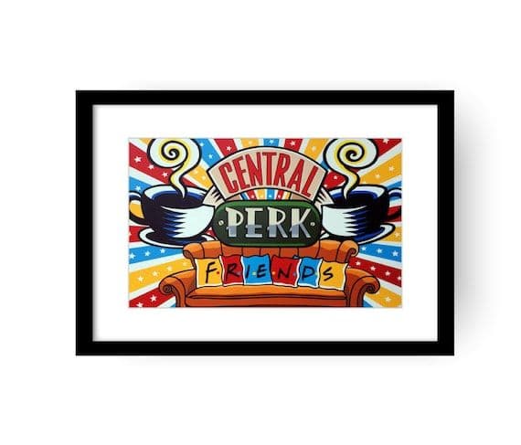 Friends Central Perk Coffee Shop Pop Art Framed Photo Print | Etsy UK ...