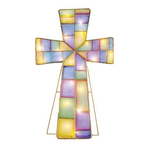 Collections Etc Lighted Easter Cross Outdoor Decoration C... https ...