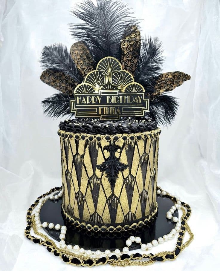 Great Gatsby Inspired Cake Topper 1920's Art Deco Flapper Girl - Etsy ...