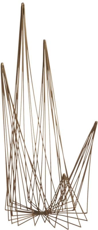 Spike Brass Wire Sculpture | CB2