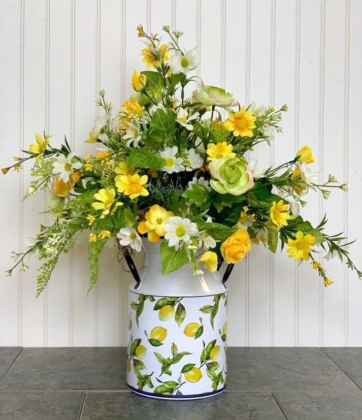 Spring Floral Arrangement for Farmhouse Decor