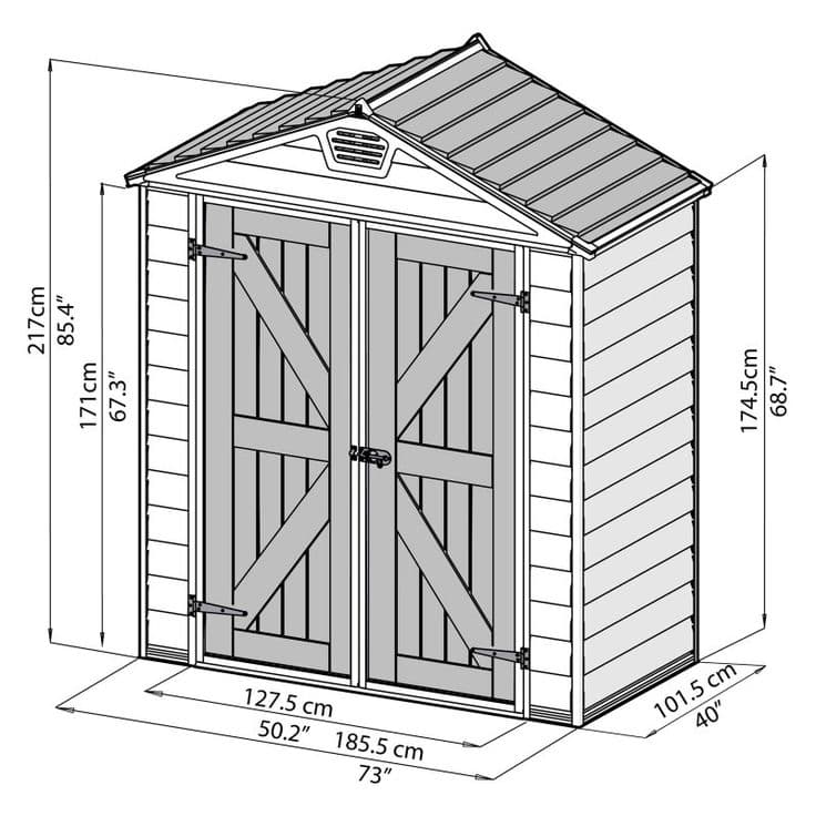 Palram SkyLight Storage Shed - HG9603T | Storage shed plans, Wood shed ...