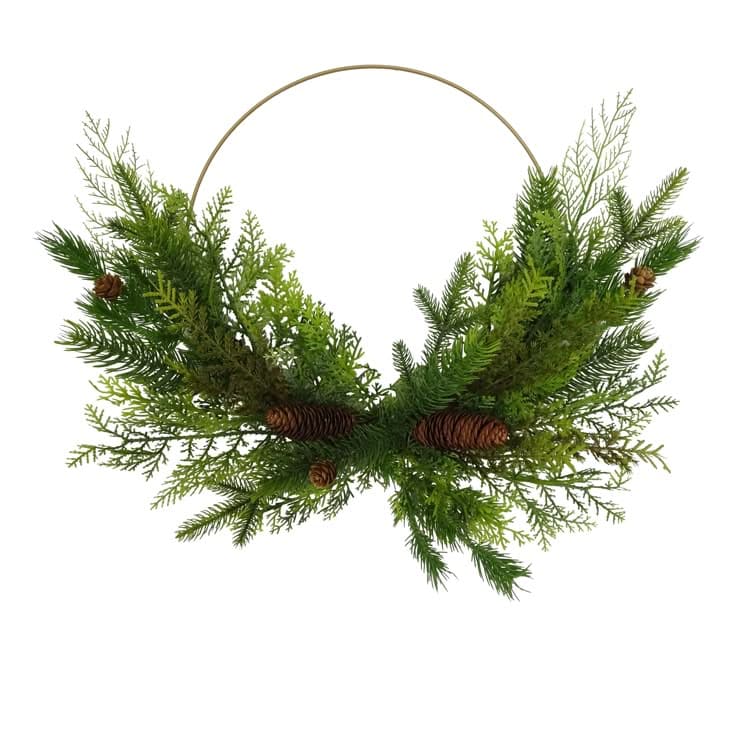 20" Pine Half Wreath with Gold Hoop by Ashland® | Michaels | Wreaths ...