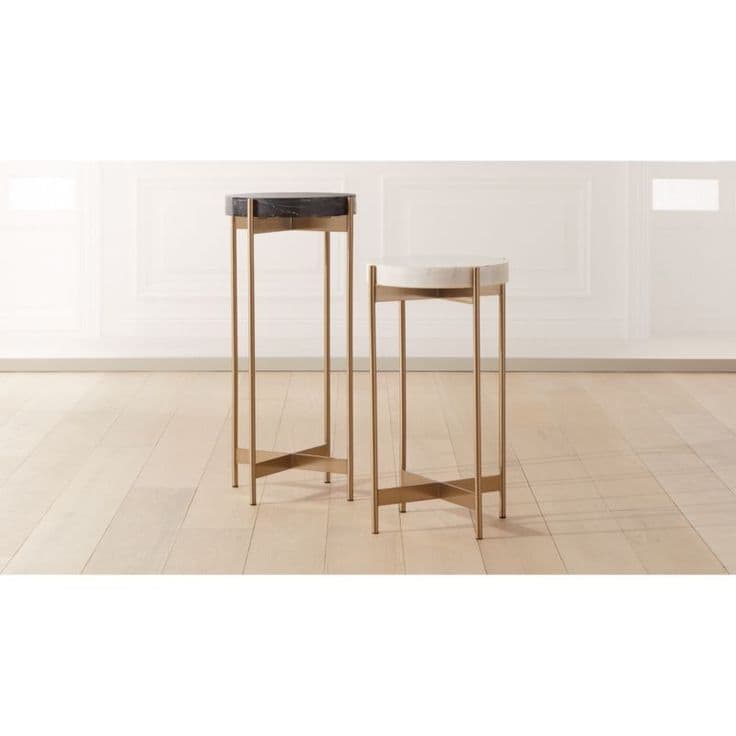 Block Marble Pedestal Tables | CB2 | Marble pedestal table, White ...