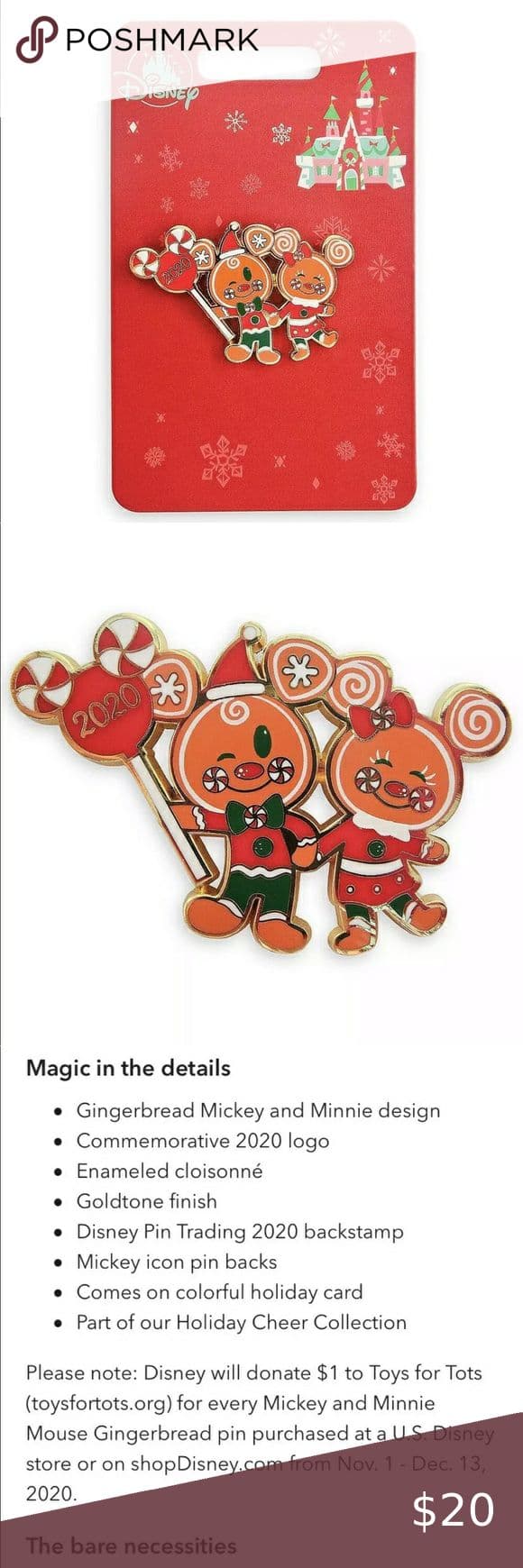 Festive Disney Holiday Limited Edition Pin